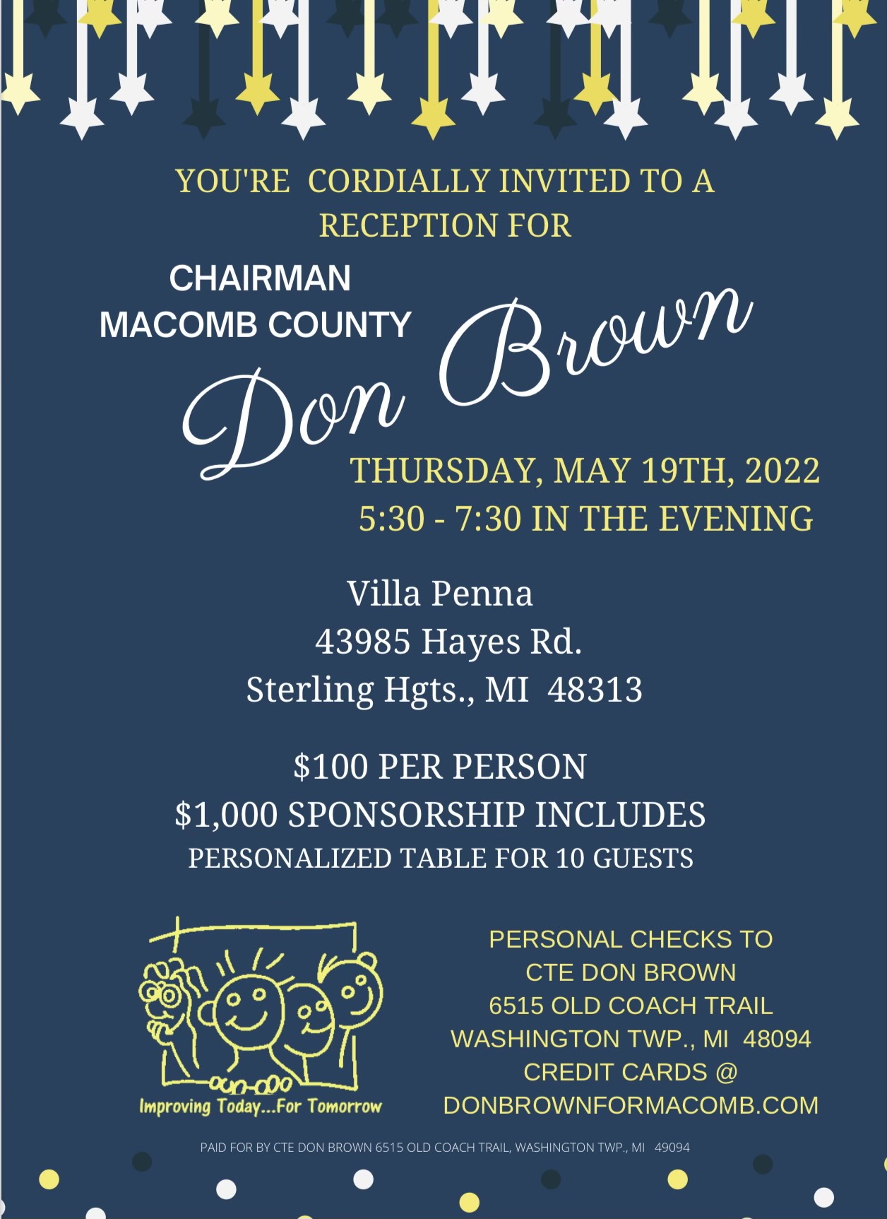Don Brown Reception May 19th, 2022